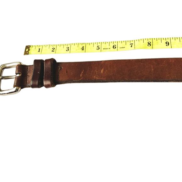 Fossil Brown Leather Belt Golden Buckle B47 - Picture 3 of 6